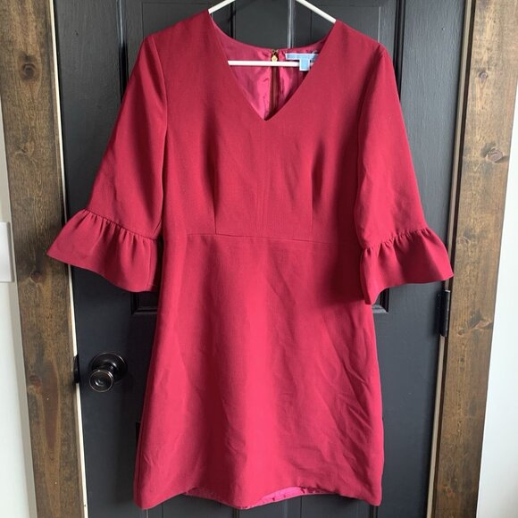 Draper James Dresses & Skirts - Draper James Pink Bell Sleeve Structured Dress Bell Sleeves Size 6